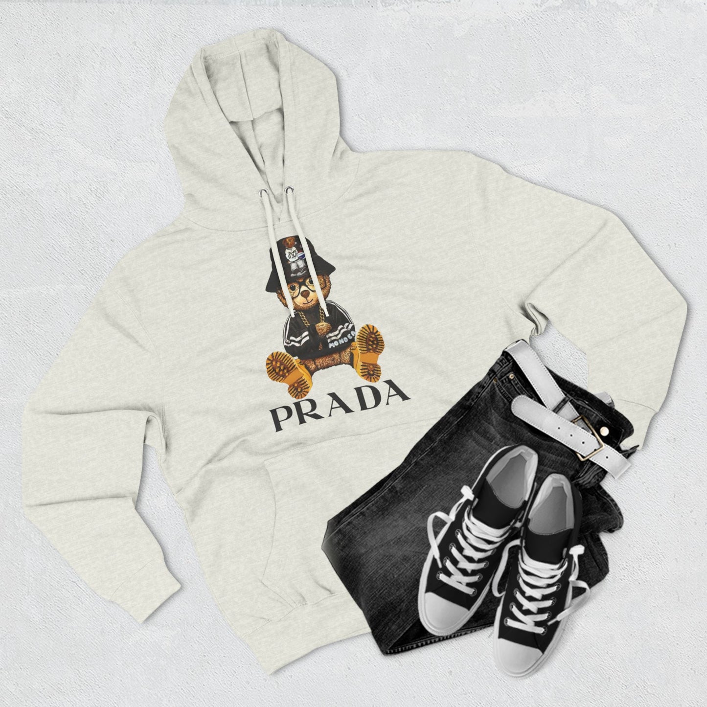 Three-Panel Fleece Hoodie